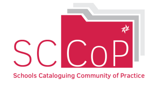 Logo of the Reparative Description Community of Practice (RDCoP). It resembles the ACORD logo, with text in front of a series of stylised folders. The front folder is kelly green and those behind are grey.